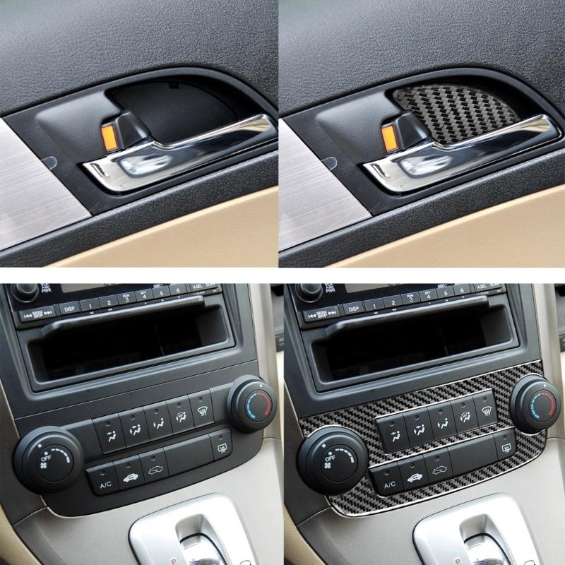 Stilvolles & Langlebiges Auto-Innenraumverkleidungs-Kit Carbonfaser-Lenkradabdeckung und Komplette Innenraumverkleidung Geeignet für 2007-2011