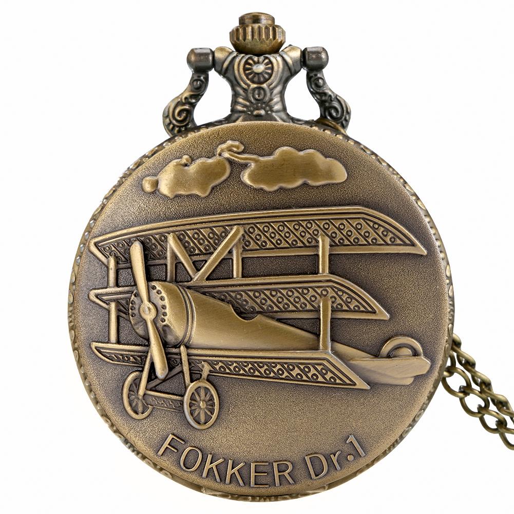 

Retro B-29 Aircraft Quartz Pocket Watch Steampunk Retro Army Military Necklace Chain Watch Pendant Antique Gifts for Soldiers