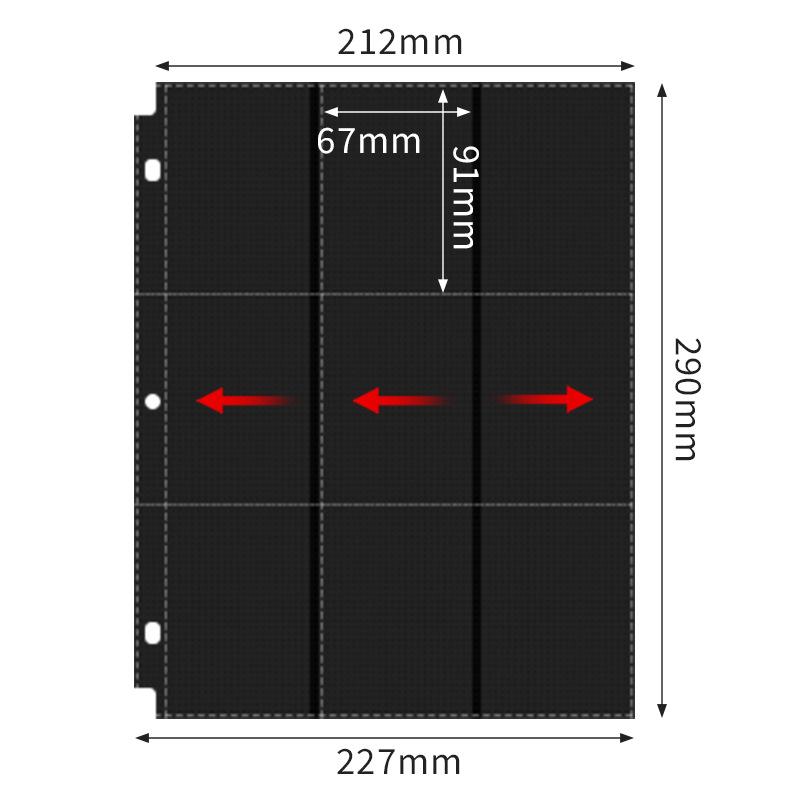 50 listů 900 kapes Obaly na baseballové karty Oboustranný 9-kapesní pořadač na sběratelské karty Listy ochrany listů pro herní karty