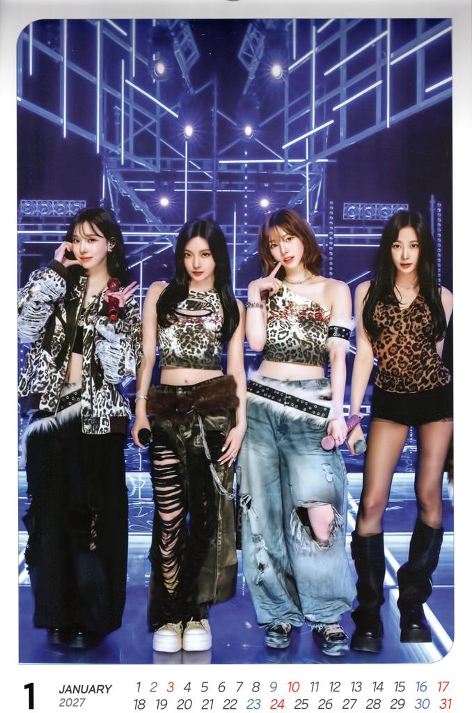aespa ESPA Large Wall Calendar 2026 Sticker Set (Reiwa 8) + K-POP