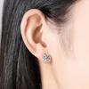 Korean Elegant Four-Leaf Clover Narcissus Stud Earrings - Simple and Chic