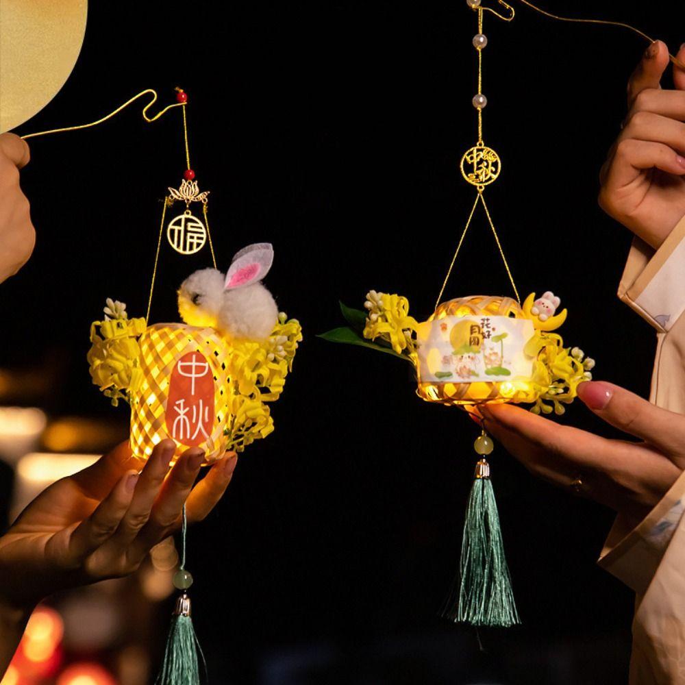 

Бамбуковая клетка для плетения Бамбуковый фонарь середины осени Бамбуковый переносной фонарь Украшение для вечеринки