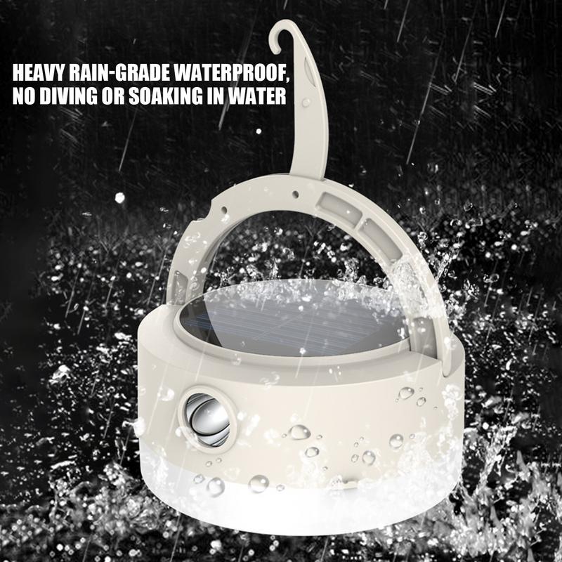 Solar Rechargeable Lantern Outdoor Solar Lights Weather Resistant Energy Efficient Bright Long Lasting 8 Modes Compact High