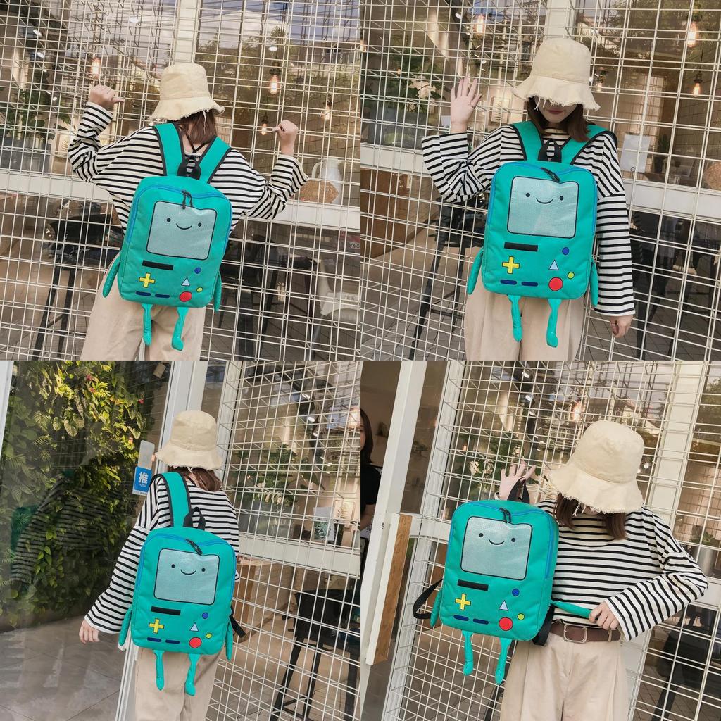 Niedlicher Cartoon Adventure Time Rucksack für Mädchen Japanischer Stil Lustig und Einzigartig Canvas Material Große Größe