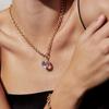 Rectangle Heart-shaped Box Necklace Hollow Design Chain Necklace  Women Accessories