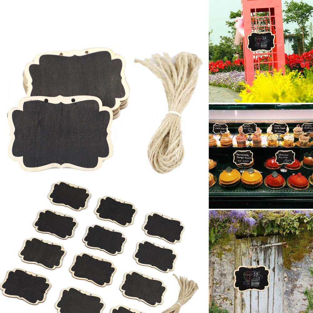 Office School Supplies Hanging Signs Garden Decor Blackboard Message Labels Price Tags Chalkboard