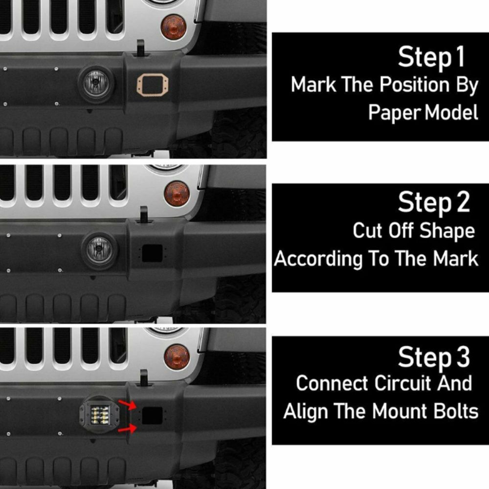 40W Power Flush Mount Light 5 Inch Size LED Pods Light Fog Light Off Road Light  Car Lighting