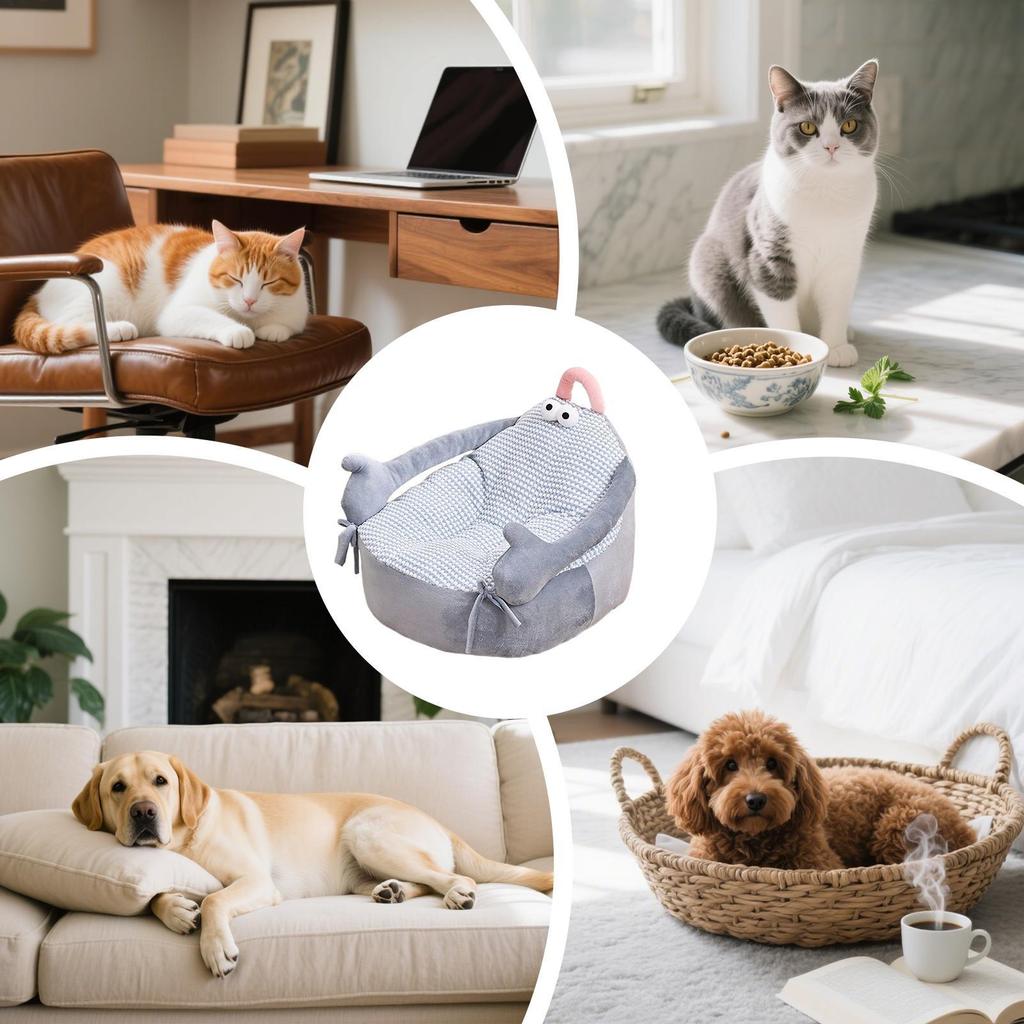 Dog Couch Pet Sofa Bed For Small Dogs Plush Soft Pet Cuddler Calming Sleeping Warming Sofa For Indoor Bedroom Living Room