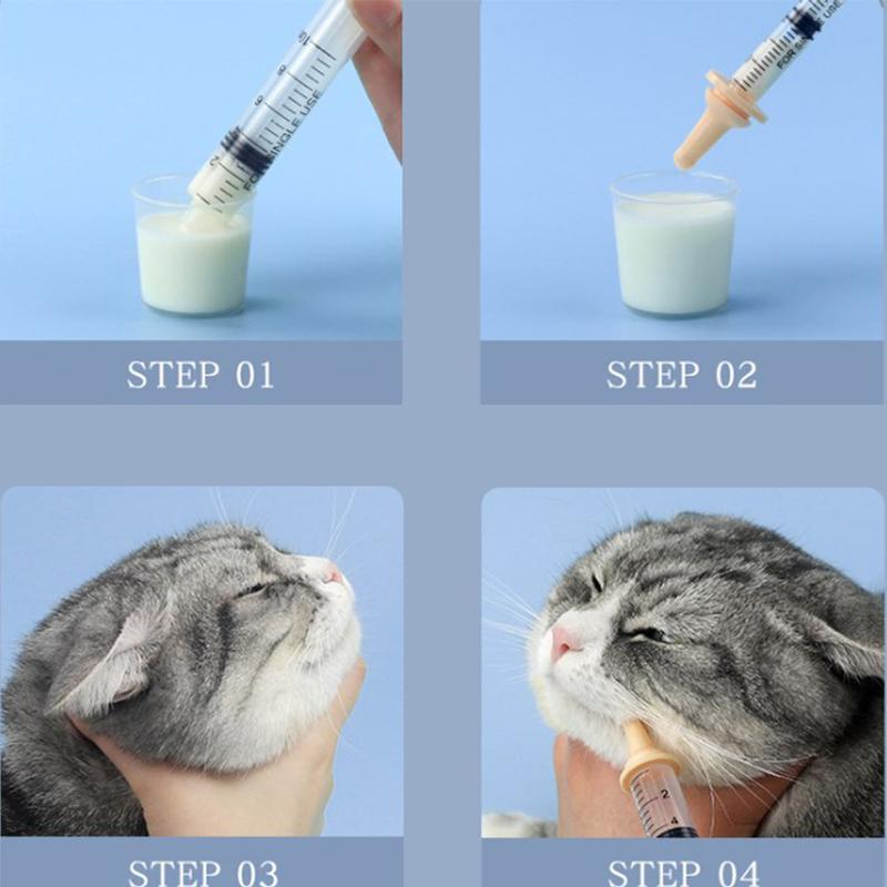 Orale Spritze zur Fütterung von Haustieren, Schnuller für die Fütterung von Hunden und Katzen, Fütterung von Neugeborenen, Sauger, Medizin-Tropfspritze zum Stillen von Welpen und Kätzchen