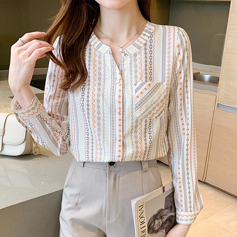 v neck long sleeve shirts for women