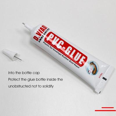 Cola de PVC para Colchão de Ar 60g Adesivo de PVC Cola de Reparo para Barco Inflável Cola Super Instantânea para Borracha PVC Colchão de Ar Inflável