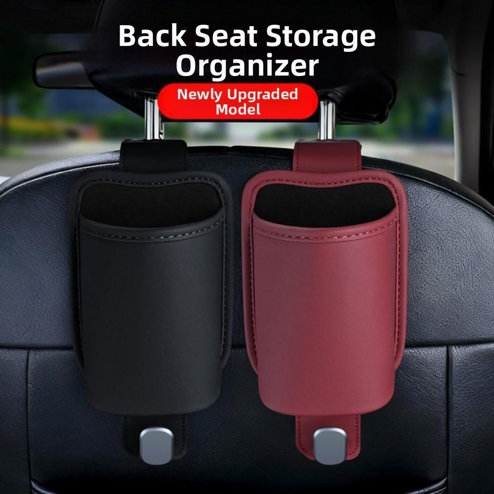 Leather Car Hanging Drink Holder Waterproof Auto Backseat Organizer Beverage Holder  Car Supplies
