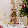 Christmas Decorations DIY Handmade House Luminous Wooden Ornaments Christmas Tree Snowman Atmosphere Pendant Send Light String