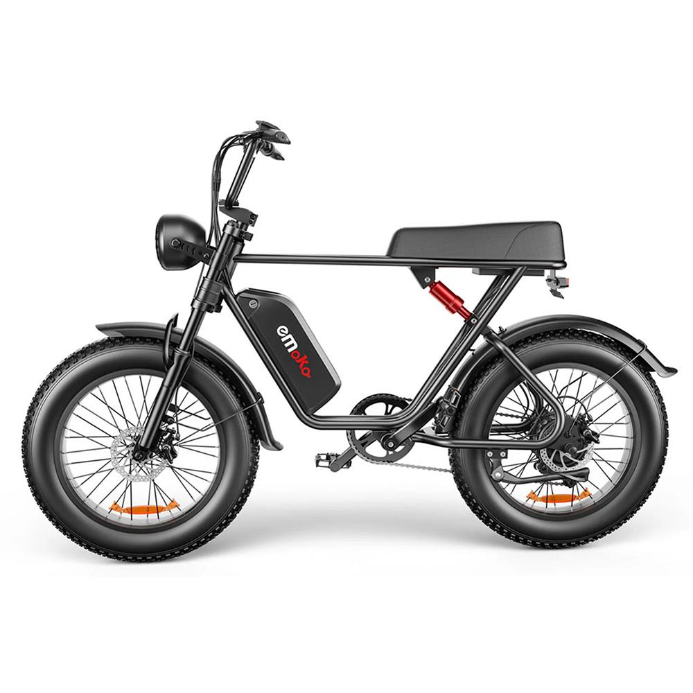 EMOKO C91 20" Fat Tire E-Bike 1000W & 48V20Ah Urban Commuter E-Bike, Disc Brakes, Shimano 7-Speed Electric Road Bike with Bench Seat