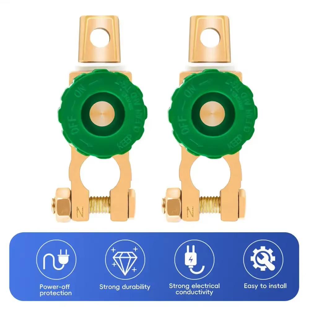 Car Battery Switch Battery Terminal Link Switch Automatic Circuit Breaker Car Battery Power-off Switch Quick Cut-off Disconnect Protector RV 12V-24V