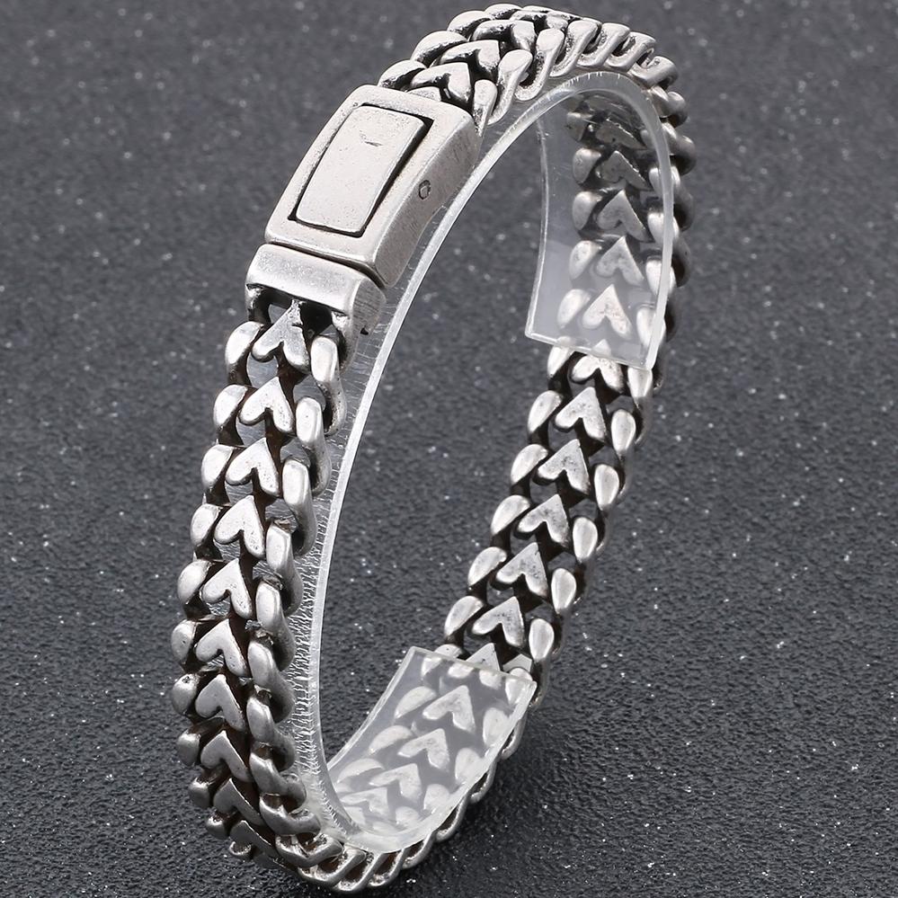 

Браслет-цепочка из нержавеющей стали 316L шириной 11 мм в форме сердца для мужчин, мужские браслеты, украшения на день рождения, подарки для папы, парня 21CM