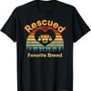 Rescued Is My Favorite Breed Retro 70S Sunset Off Camping T Shirt