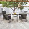 VidaXL 3-Piece Garden Dining Set Patio Dining Set Outdoor Dining Furniture Terrace Resin 3098023