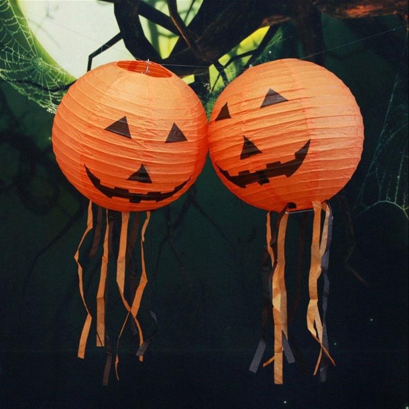 12" Papirgresskar Hengende Lykt Papirlampe Halloweenfest Festival Rekvisitt Dekor