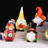 Urocza ozdoba świątecznego gnoma Eleganckie rękodzieło z żywicy Bez twarzy figurka staruszka Kolorowa dekoracja Wesołych Świąt Upominki na przyjęcie