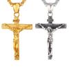 Jesus Pendant Necklace Men Cuban Chain Necklace Retro Religious Jewelry Birthday Gift for Christian Father Husband