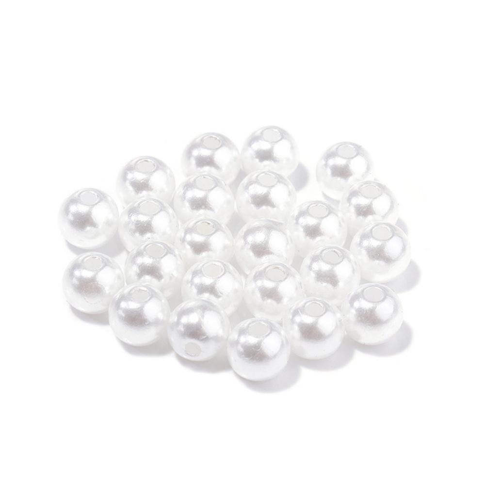 

10-1000Pcs/Lot 3-20mm Imitation Pearl Acrylic Beads Without Hole Round Bead For DIY Crafts Gift Ornament Making Clothing Accesso 3mm 1000pcs белый