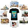Funny Island Donkey Head Print Short Sleeve Casual Vacation T-Shirt Pure cotton T-shirt