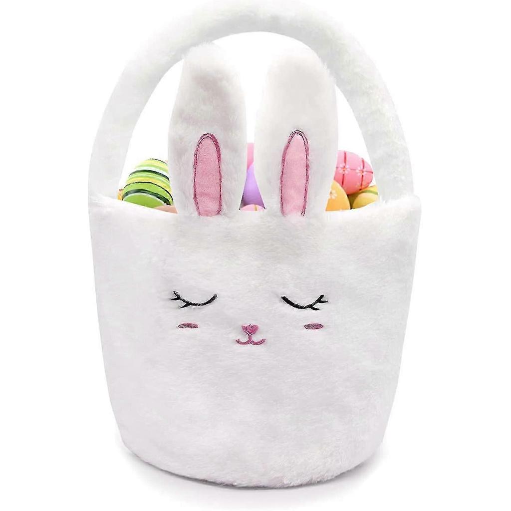 Easter Gift Basket for Children with Colorful Egg Hunting Bag