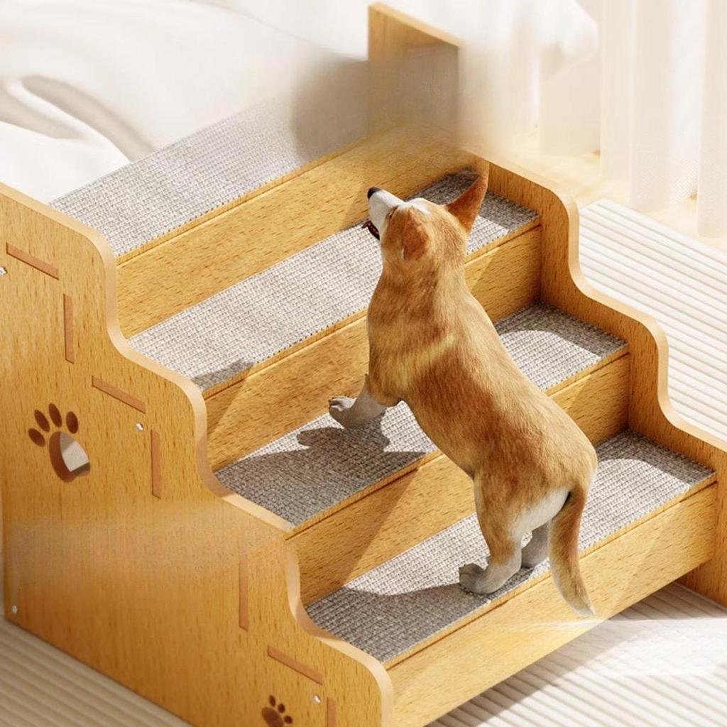Dogs Ladder Puppy Stair Wooden Pets Puppy Essentials Dogs Accessories for Small Medium Older Cats High Bed Sofa Indoor Car