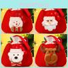 Papai Noel Alegre Natal Presente Infantil Bolsa de Boneca Alça de Cordão Maçã Doce 3D Bolsa de Mão