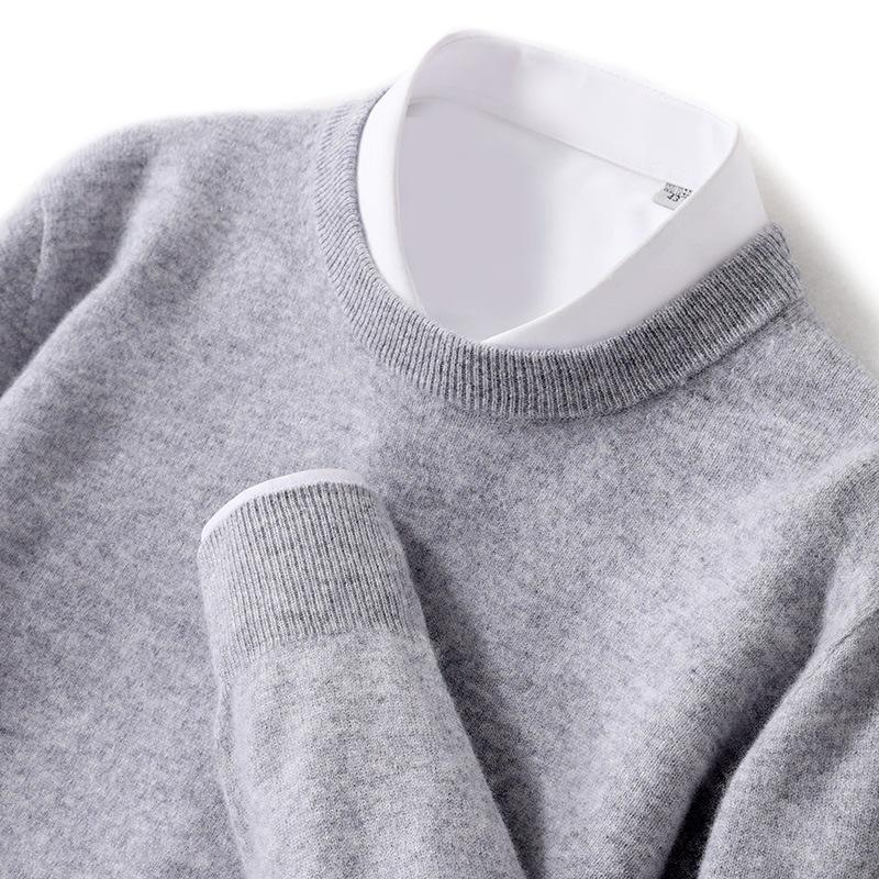 Cashmere Sweater Men'S 100 Pure Wool Knitted Sweater Round Neck Autumn And Winter Cashmere Sweater Line