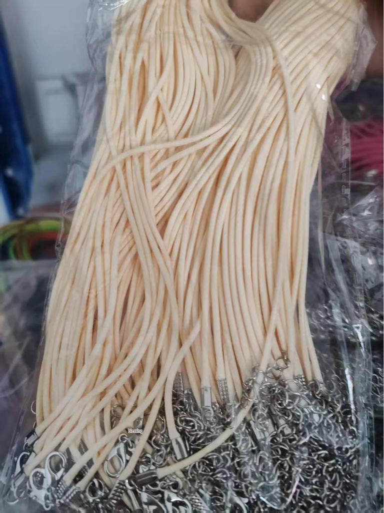 Black Korean Wax Cord: 2.0/1.5mm Necklace Jewelry String for Pendants