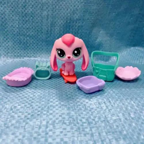 Hasbro Littlest Pet Shop Cartoon Q Edition Animal Mini Stands Short Hair Kitten Dog Cute Big Eye Children's Figures Toy