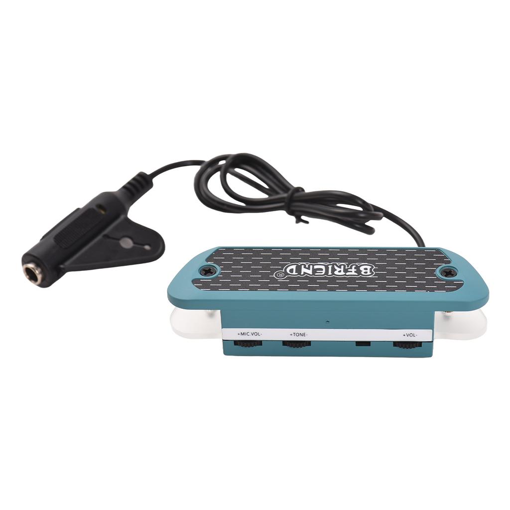 BFRIEND Gitarren Tonabnehmer Holz Gitarre Schallloch Tonabnehmer mit Anschlusskabel MlC VOL/TONE/VOL Reglern