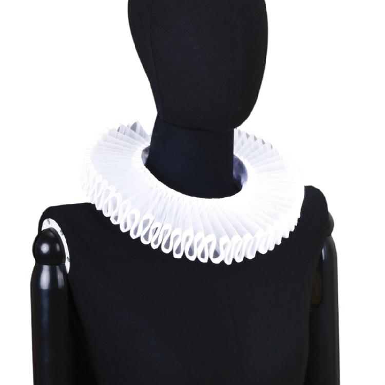 Adjustable Tie Ruffled Collar Retro For Victorian Age Costumes and Cosplay Halloween Accessory Versatile Collar