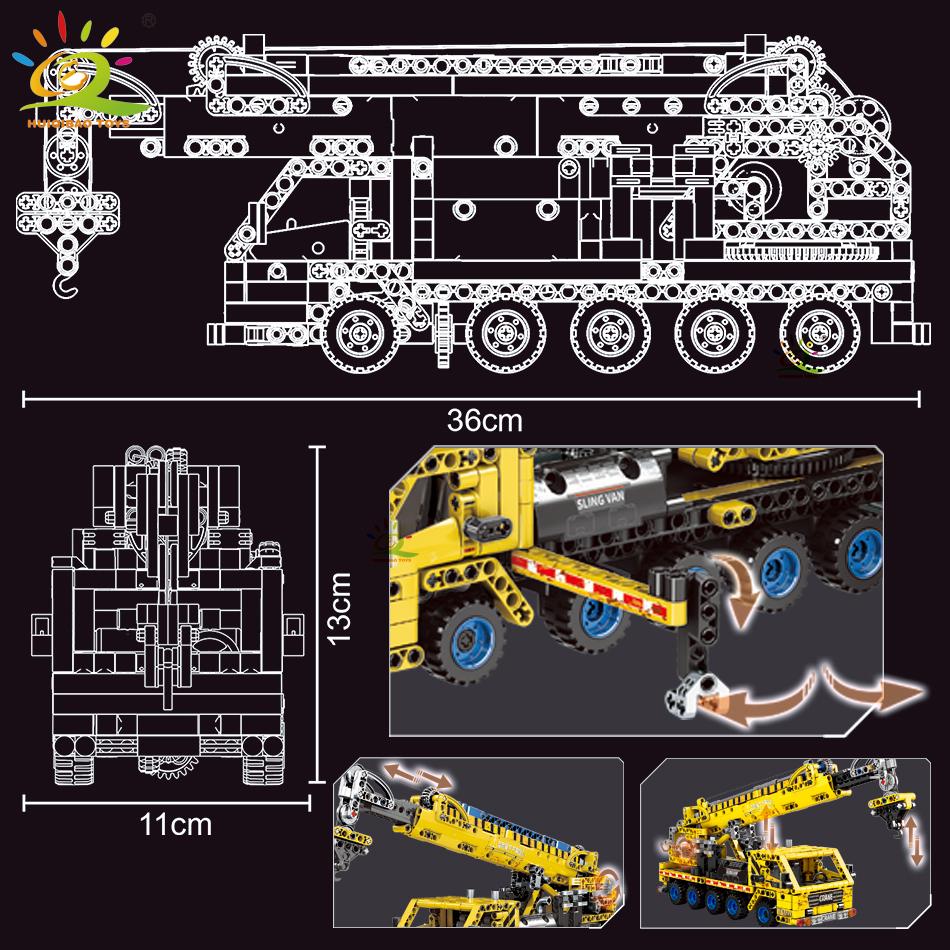 Moc Engineering Truck Model Building Block Excavator Crane Car City Construction Tech Brick Set For Children Kids Gift