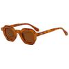  New Fashion Polygon Small Square Women Sunglasses Retro Rivets Men Leopard Blue Shades UV400 Trending Sun Glasses
