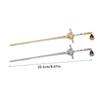 Fashionable Chinese Swords Tassels Hair Jewerly Accessories Decoration for Women Featuring Gold and Silver Finishes