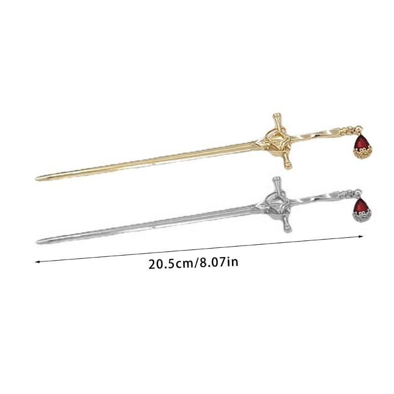 Fashionable Chinese Swords Tassels Hair Jewerly Accessories Decoration for Women Featuring Gold and Silver Finishes