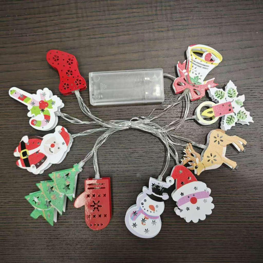 "LED Iron Bell String Lights - Colorful Christmas and Birthday Decorations"