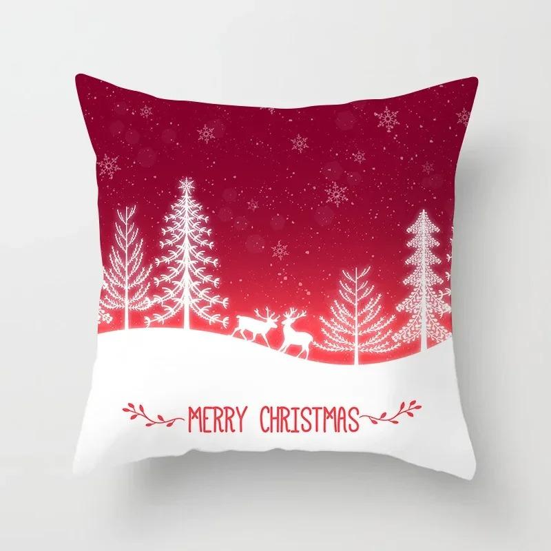 Christmas Themed Pillowcases Car Accessories Office Santa Claus Living Room Sofa Home Pillowcases