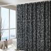 Elegante Tenda da Doccia in Marmo con Texture Irregolare, Stampata Argento e Oro - Divisorio Impermeabile per Bagno