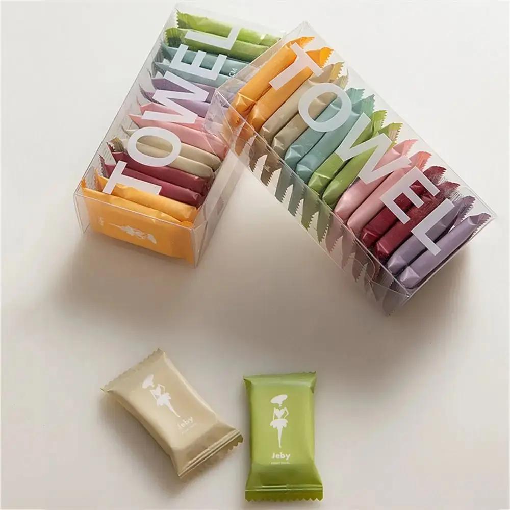 14pcs/box Disposable Washcloth Portable Travel Towel Thickened Compressed Face Cleansing Beauty Square Towel