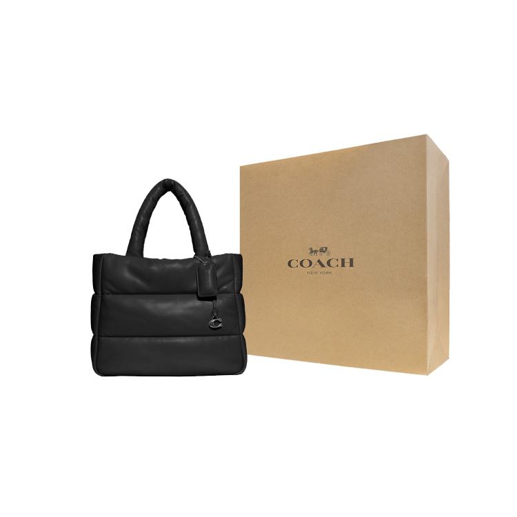 New COACH Pillow Nappa Leather Cloud Bag, Tote Bag, Shopping Bag, Handbag Large Women's Black CE722-LHBLK