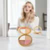 3In1 Highlighter Eyeshadow Blush Palette Multi-functional Delicacy Face Glowing Eye Shadow Palette Powder Blush Palette Makeup