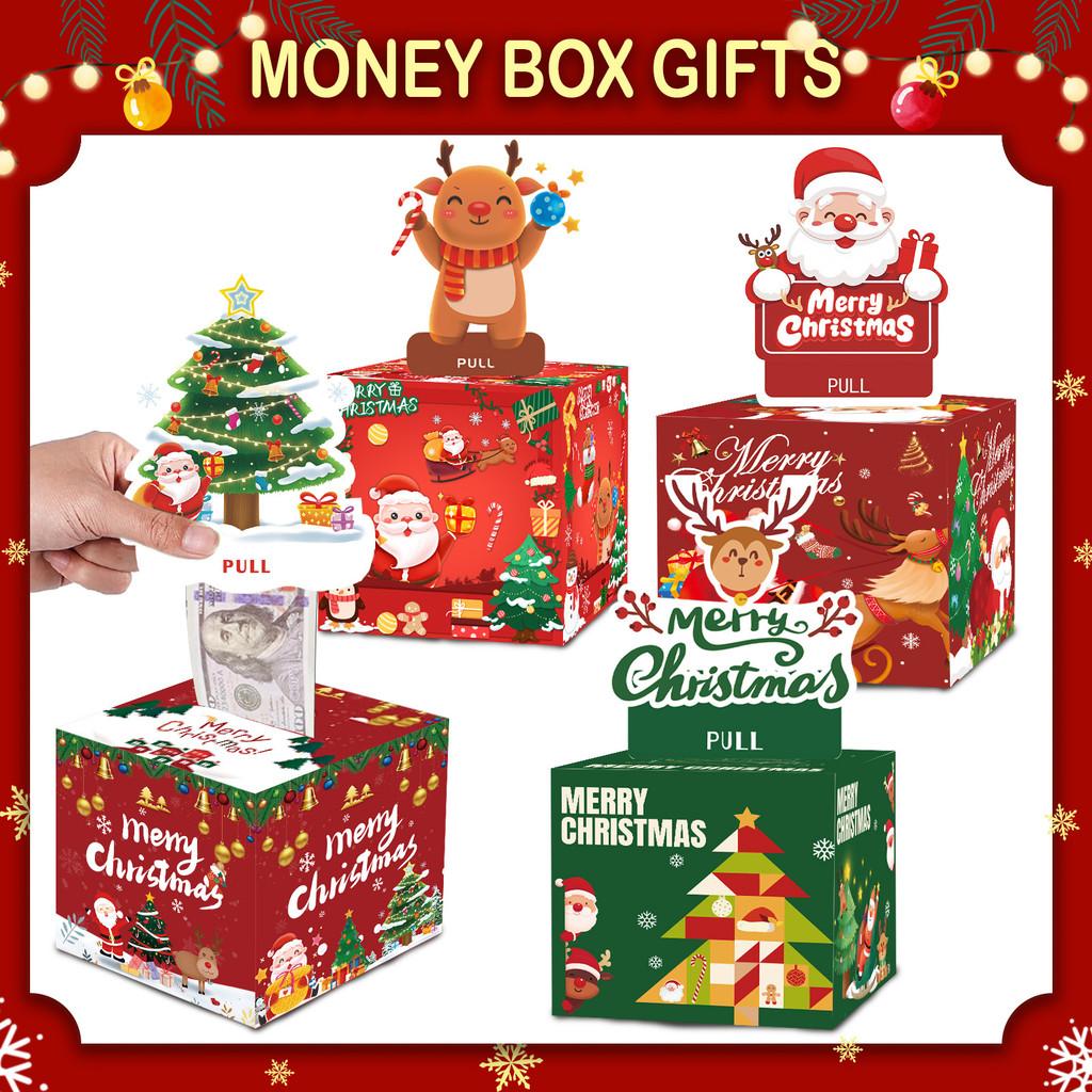 Pattern Christmas Themed Paper Box Set Holiday Decoration Props Gift For