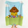 Cartoon Hey D-Duggee Throw Flannel Throw Blanket Suitable for Sofa Living Room Bedroom
