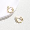 925 Sterling Silver Moissanite U-Shaped Korean Earrings for Women - High-End Geometric Light Luxury