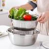 Grater Basin for Fruits Vegetables Kitchen Tool Slicing Cutting Fruits Vegetables 5-in-1 Stainless Steel Basin Multifunctional Vegetable Cutter