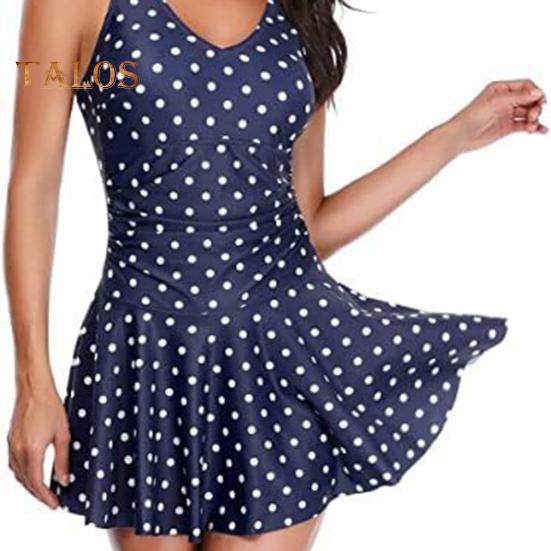 Ženy Květinový potisk Monokiny hluboký výstřih do V Splývavý lem Jednodílné plavky Slim Fit Plavky Šaty Styl Plážové oblečení